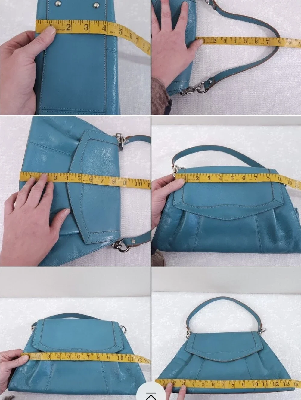 HOBO Catarina Shoulder Bag Turquoise Leather Purse